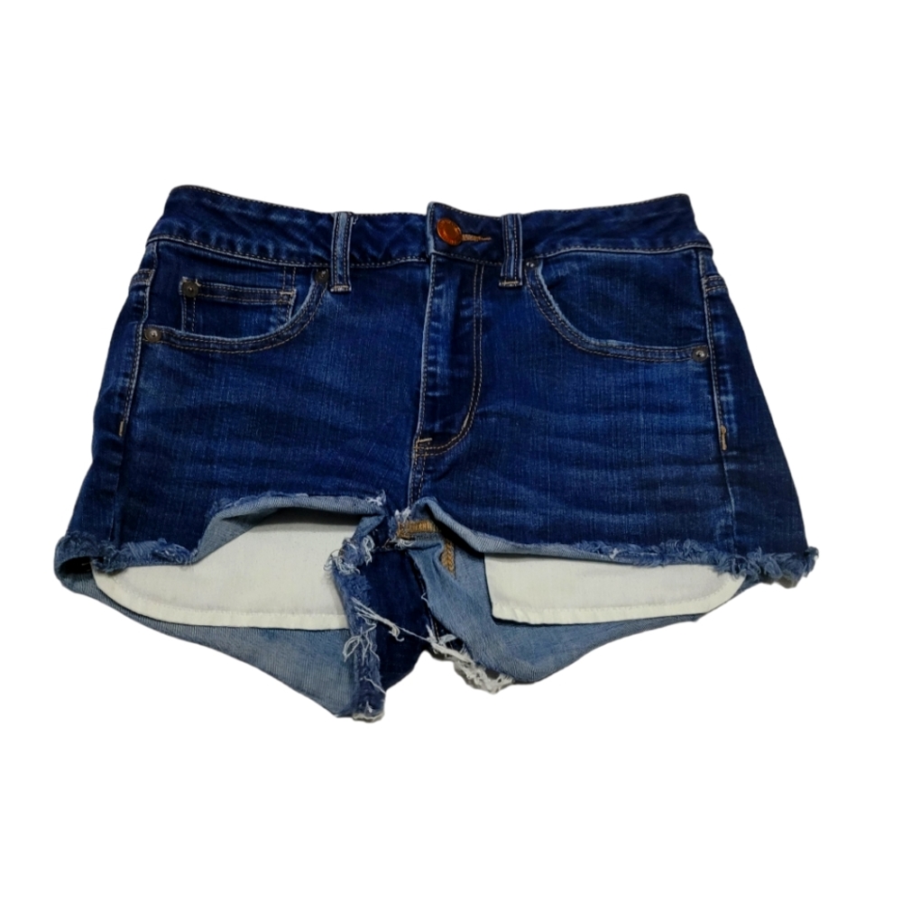 American Eagle High Rise Shortie AEO Denim Shorts (AQ4)